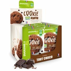 OVERSTIMS Pack 16 Cookies Protéinés Bio Double Chocolat