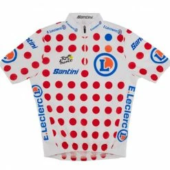 SANTINI Maillot Vélo Enfant à Pois Tour De France 2022