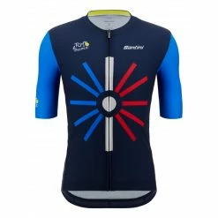 SANTINI Maillot Vélo Manches Courtes Homme Trionfo Tour De France 2023