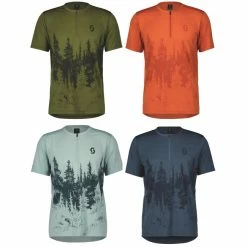 SCOTT Maillot Manches Courtes VTT Homme TRAIL FLOW ZIP 2023