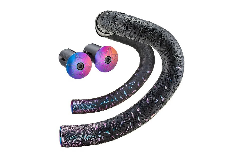 SUPACAZ Ruban De Guidon Super Sticky Kush Star Fade Oil Slick - Bouchons Oil Slick 3 SUPACAZ Ruban De Guidon Super Sticky Kush Star Fade Oil Slick - Bouchons Oil Slick